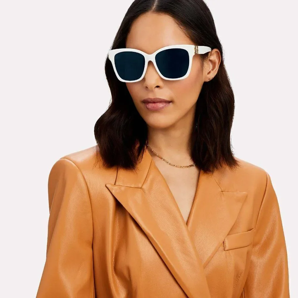 SALE! NEW Balenciaga BB0102SA 013 Fuchsia Pink Grey Square Women Sunglasses